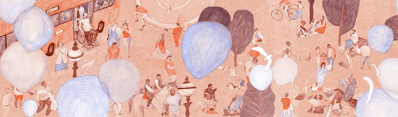 自由创作 | 伦敦生活插画长卷（图ZMjk0NjkwMzUy） - 儿童插画 - 站酷设计师是年糕呀原创素材 - 站酷ZCOOL