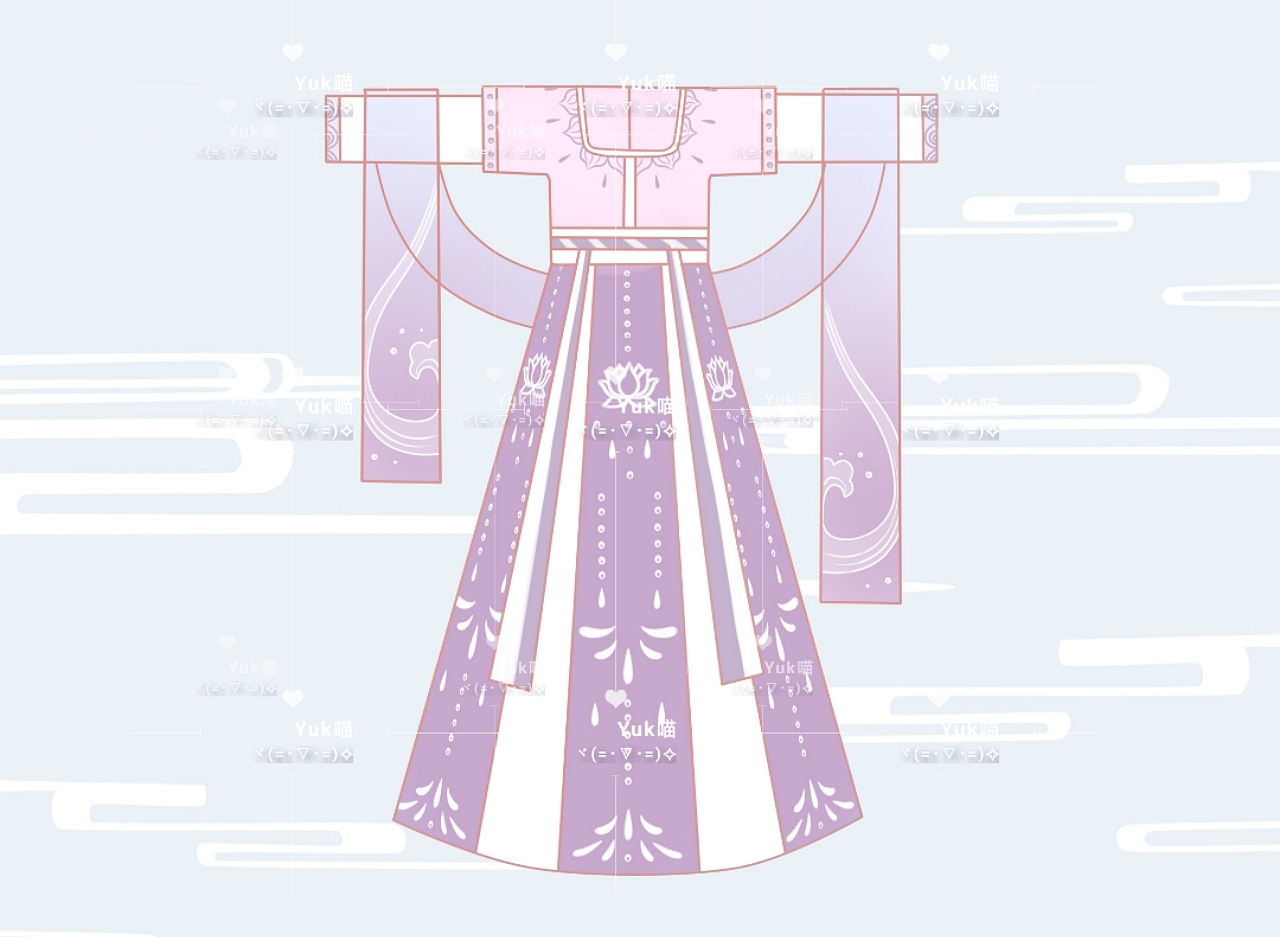 汉服设计 坦领设计 多配色