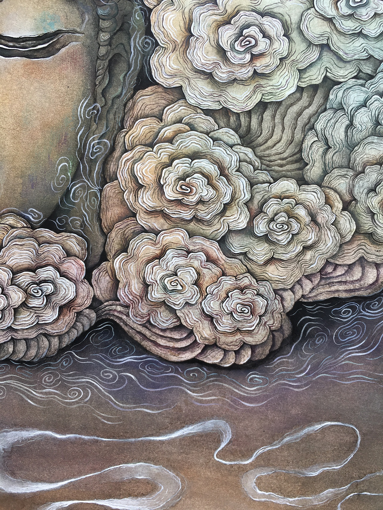 原创水彩插画～抚琴赞佛（图ZMjQxNDE0NDk2） - 艺术插画 - 站酷设计师宝贝儿呆沈琦原创素材 - 站酷ZCOOL