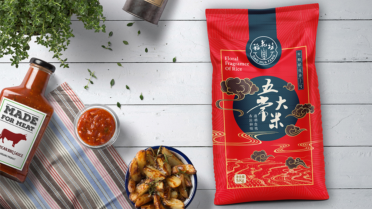 稻花坊五常大米包装设计 | 摩尼视觉原创