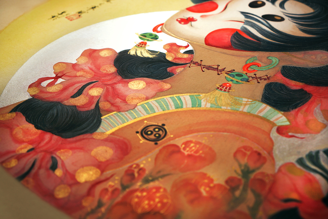 《长风爱玉.山芙.春之华赋》白中南颜彩-人川集（图ZMjkyMjIwMzk2） - 艺术插画 - 站酷设计师白中南原创素材 - 站酷ZCOOL