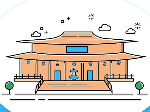 福建南平建筑icon图标设计