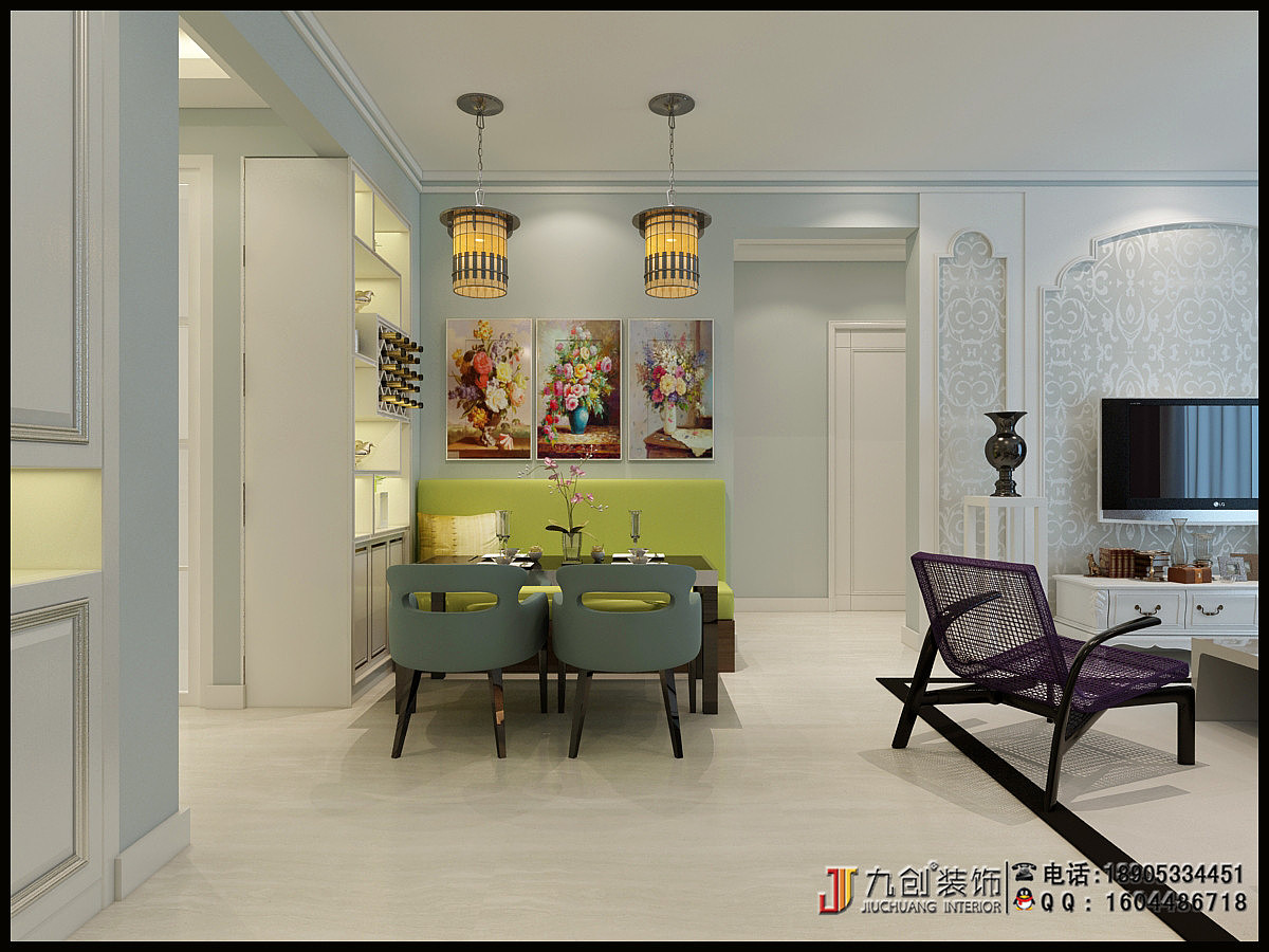 淄博装修设计-绿城百合现代简约风格装修效果图