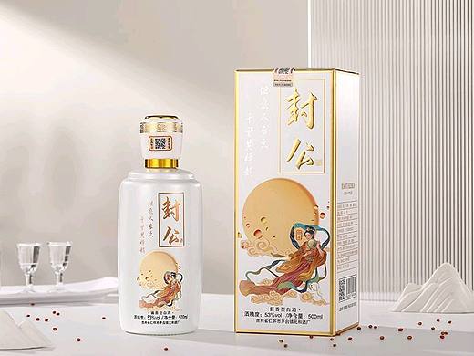 白瓷瓶白酒拍摄 白酒亮调拍摄案例 封公酒