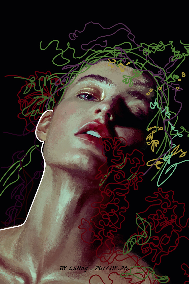 八月人像手绘练习合集