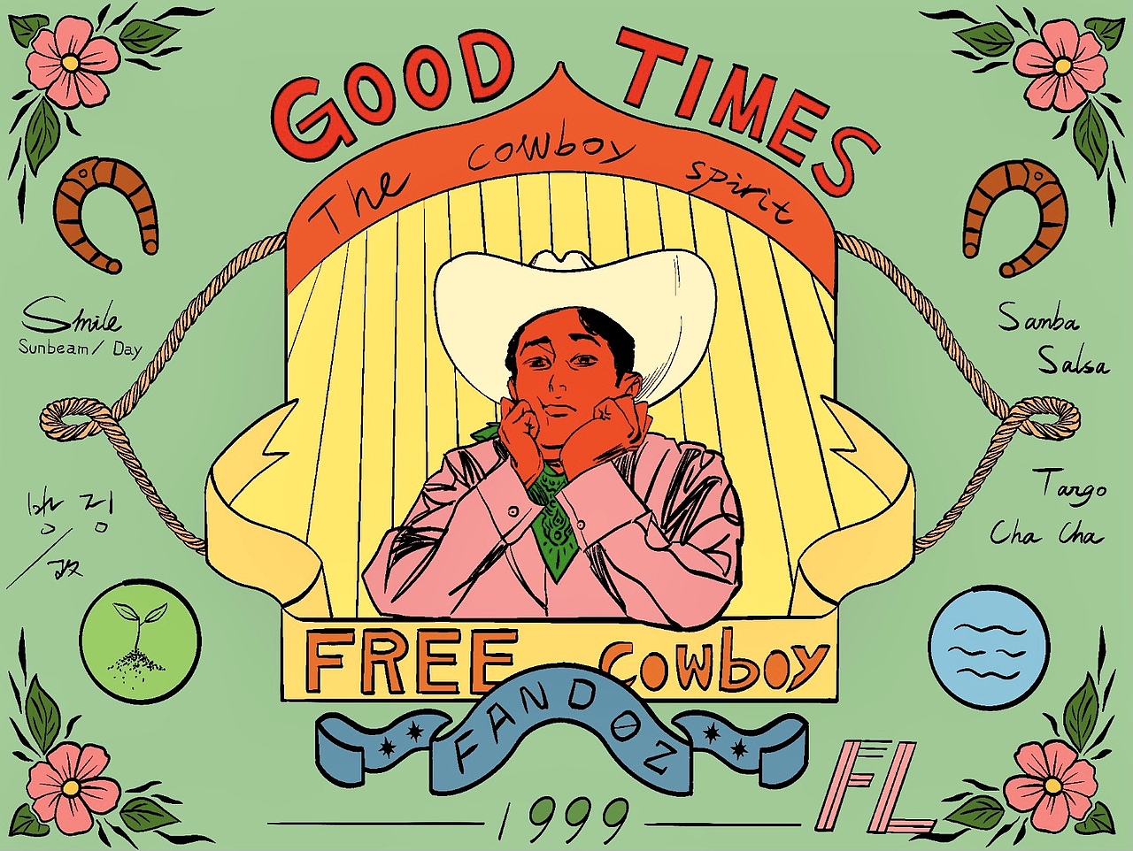 Rainbow Cowboy（图ZMjY4Nzc2NjAw） - 艺术插画 - 站酷设计师FANDOZ原创素材 - 站酷ZCOOL