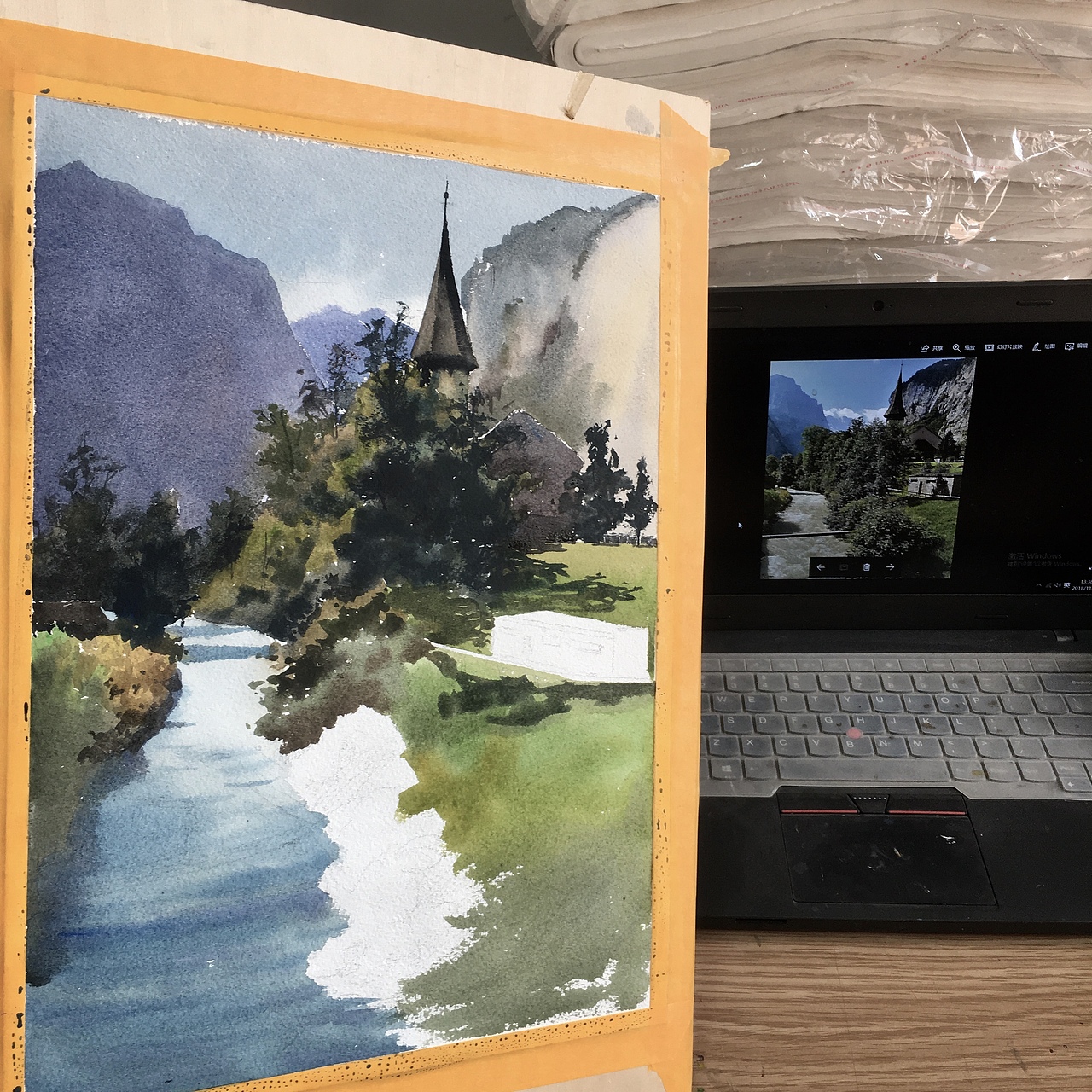 《瑞士山谷》（图ZMTM2ODcwMTA4） - 绘画 - 站酷设计师weijk028原创素材 - 站酷ZCOOL