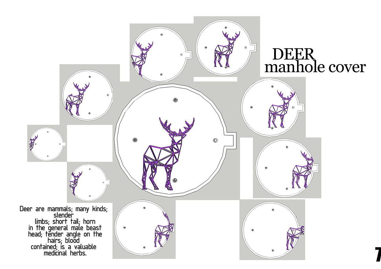 大学作业 公共设施设计 窨井盖（图ZODc0MTE0Njg=） - 商业空间设计 - 站酷设计师踩花油馅原创素材 - 站酷ZCOOL