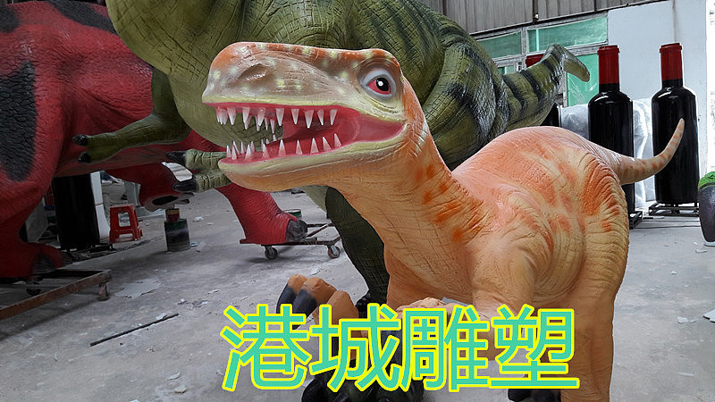 城市景观仿真动物玻璃钢恐龙雕塑形象更能深入人心