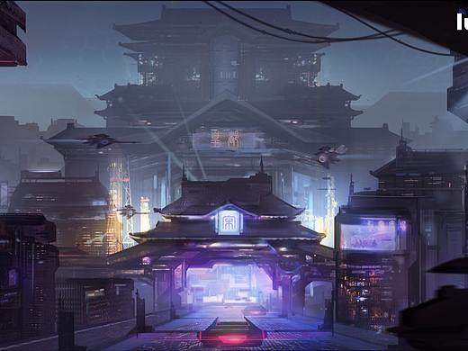 赛博朋克城市-古风科技