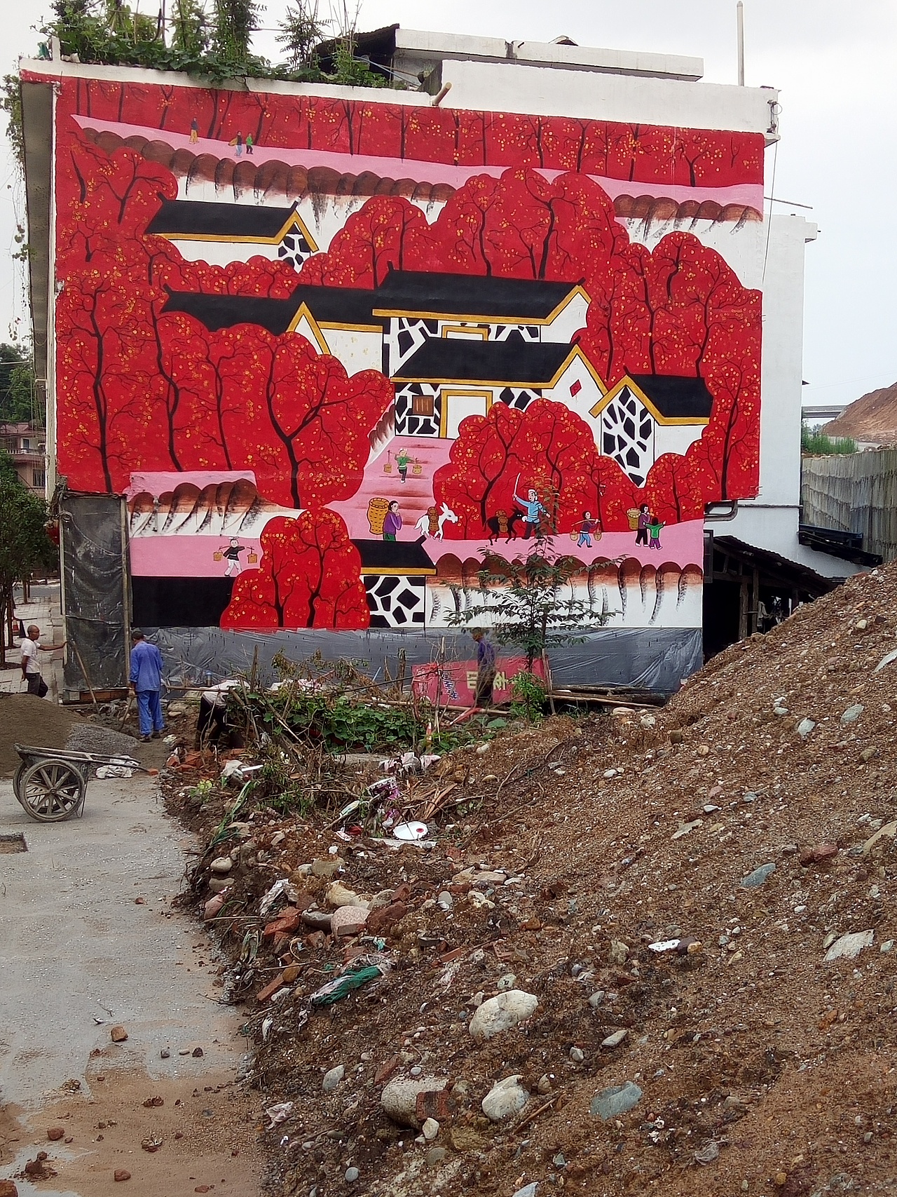 新农村墙绘,乡村文化墙,社区墙绘,社区文化墙