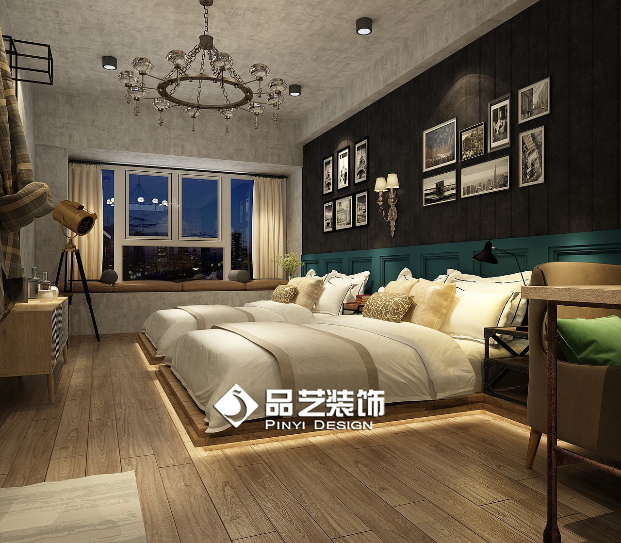 郑州10IN时尚精品主题艺术酒店装修设计效果图方案