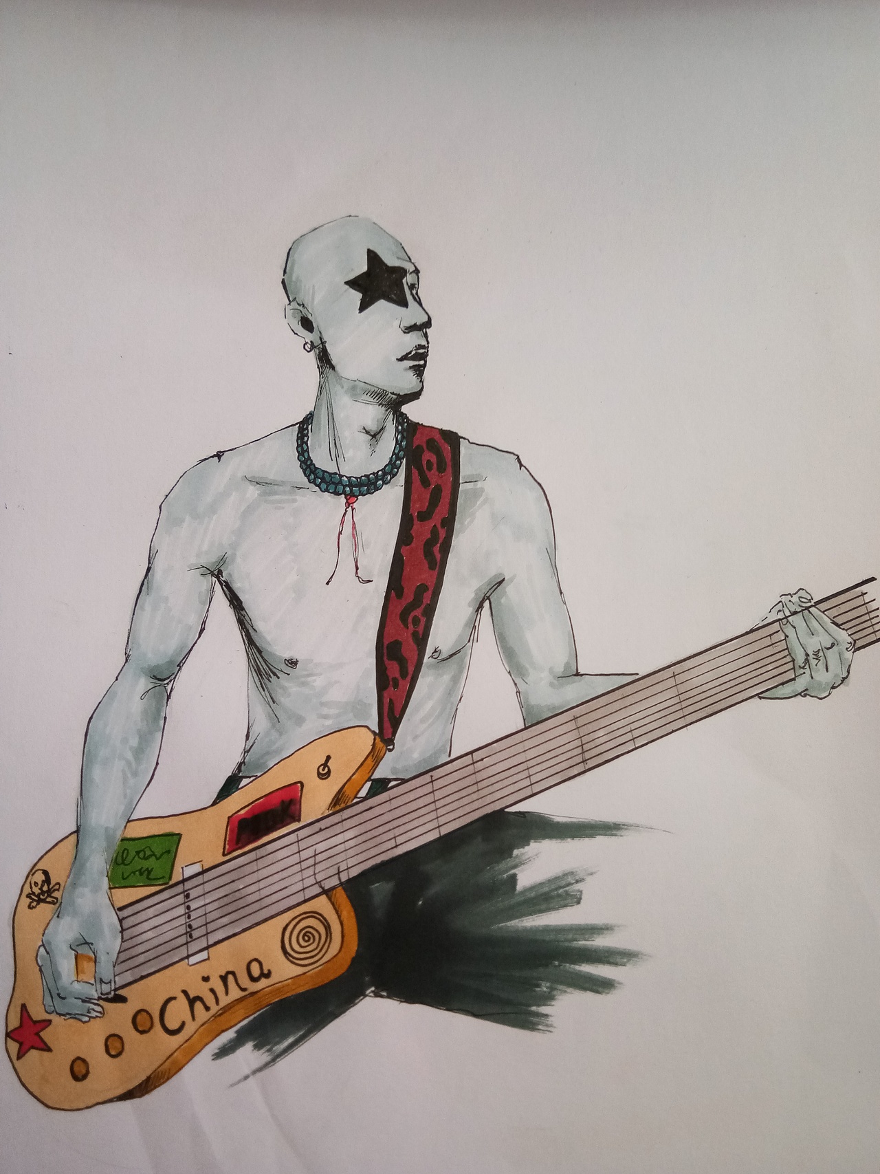 手绘摇滚插画(原创)