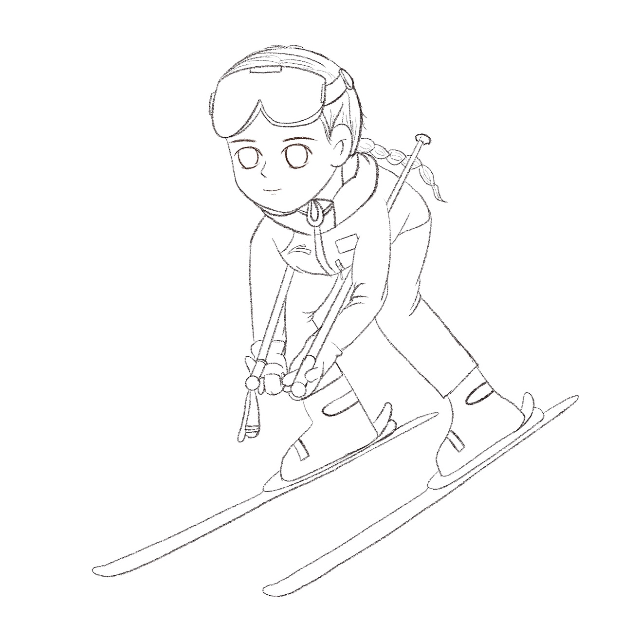 冬奥⛷加油（图ZMjg2OTU1MzIw） - 创作习作 - 站酷设计师画画的李不让原创素材 - 站酷ZCOOL