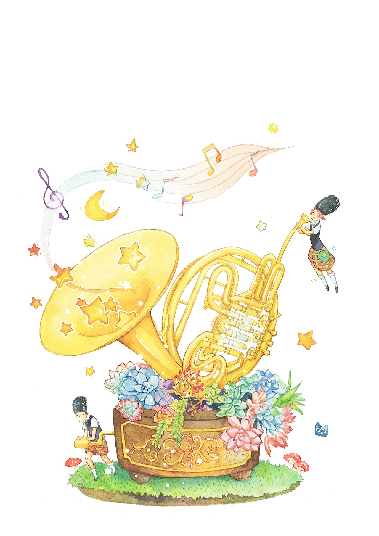【水彩】音乐会（图ZMjA0MTc4ODQ0） - 商业插画 - 站酷设计师o苏南o原创素材 - 站酷ZCOOL