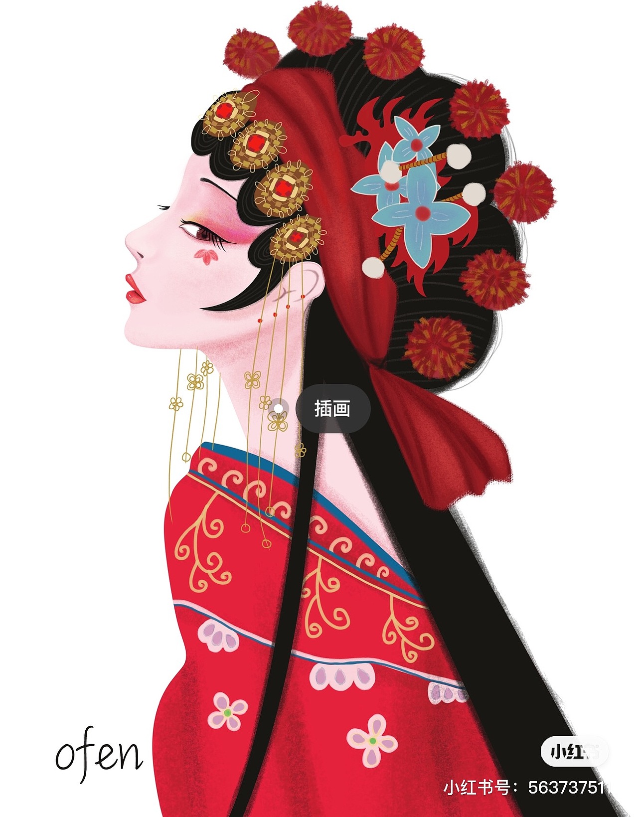 戏曲魅惑|插画|商业插画|fen304534482_临摹作品-站酷zcool