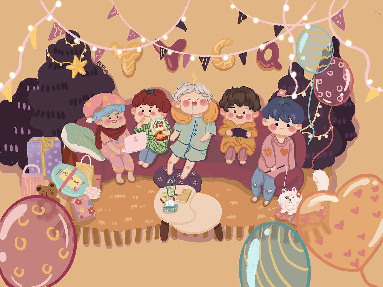 可爱风场景插画（图ZMjMwNDk4Mzg4） - 儿童插画 - 站酷设计师11enia原创素材 - 站酷ZCOOL