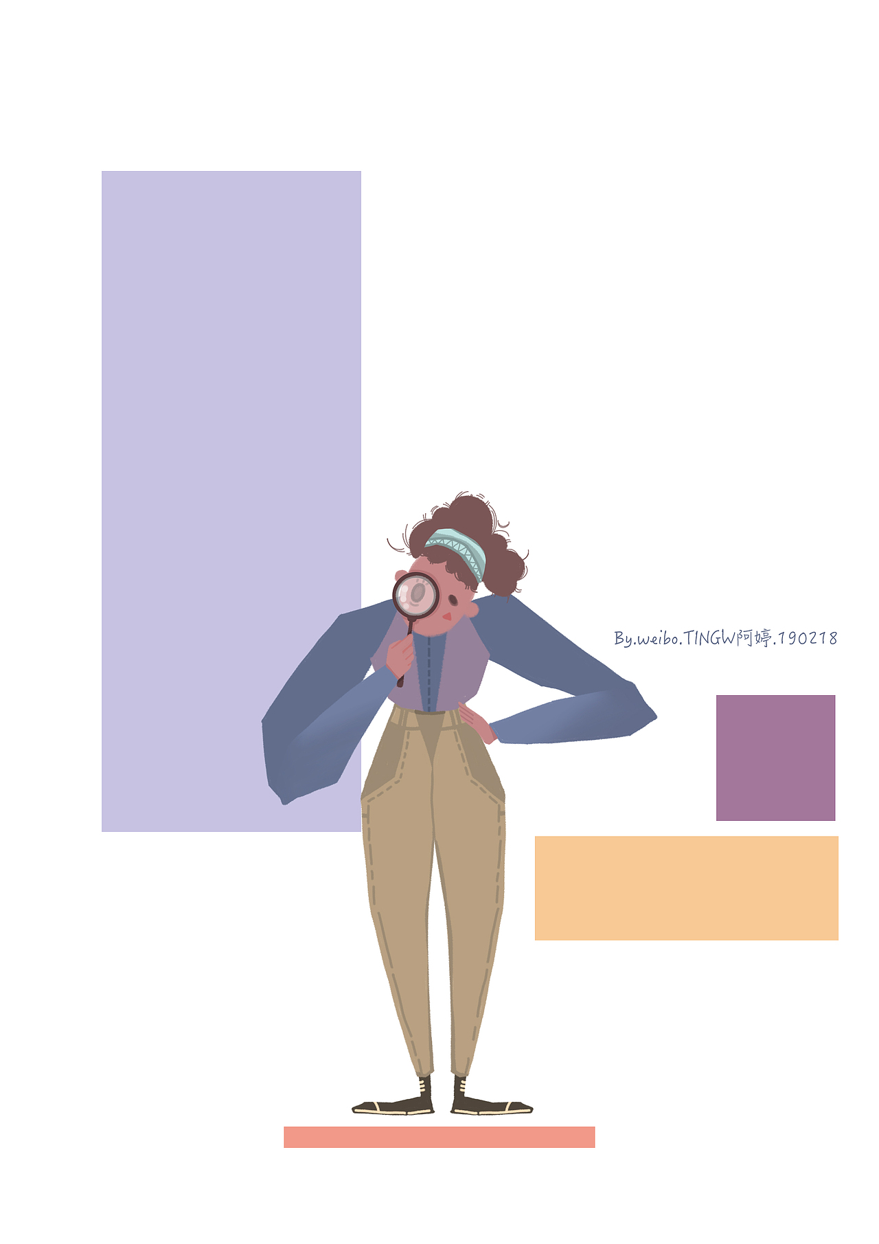 日常练习「住在小格子里的小小人鸦」