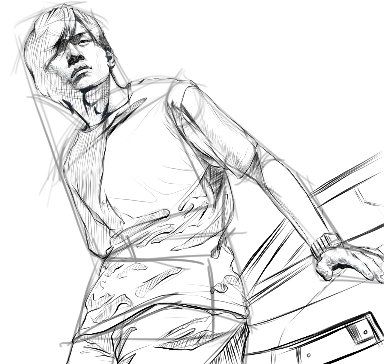 周杰伦,procreate板绘步骤图