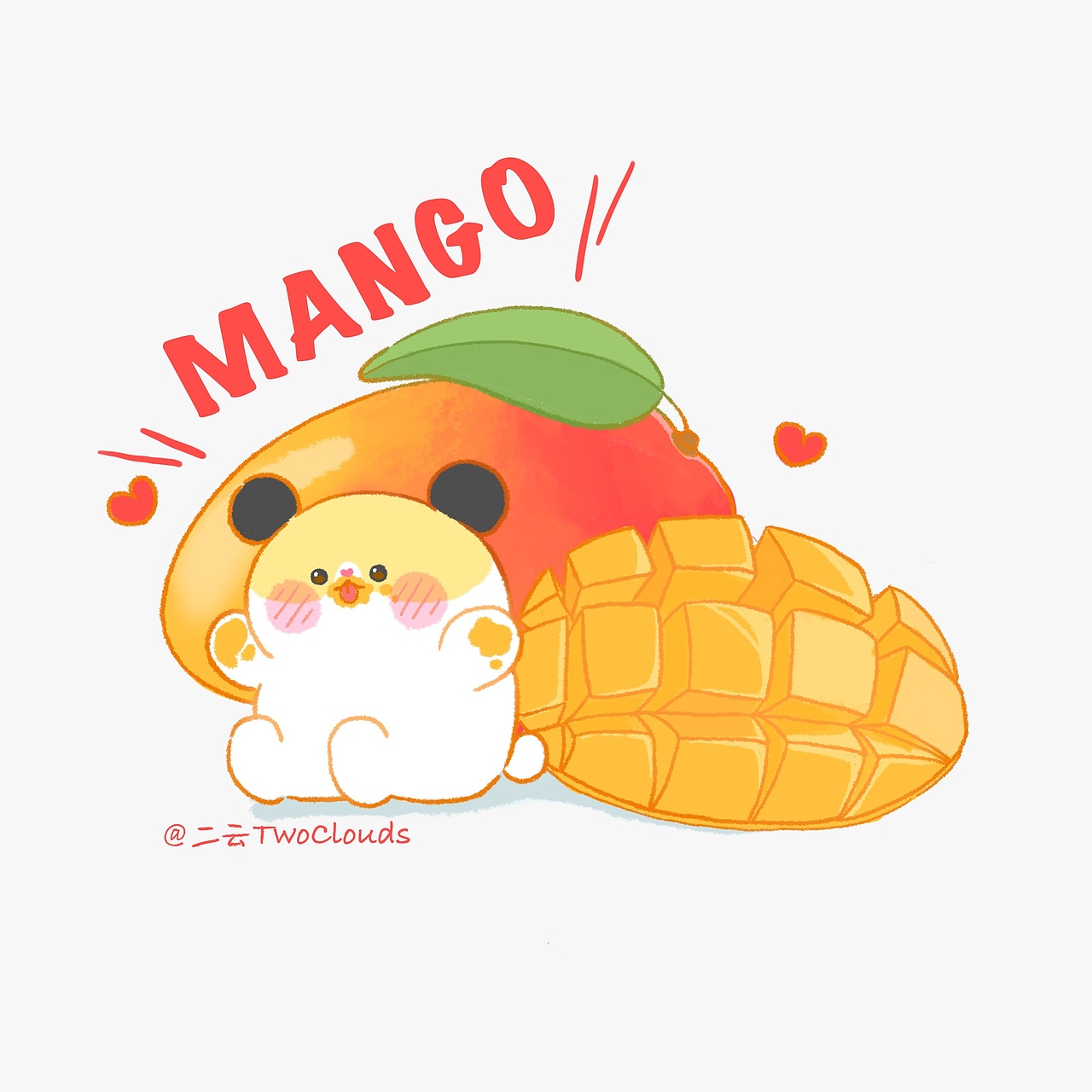 仓鼠胖米夏日水果系列（图ZMTcxNDQ4OTky） - 商业插画 - 站酷设计师二云twoclouds原创素材 - 站酷ZCOOL