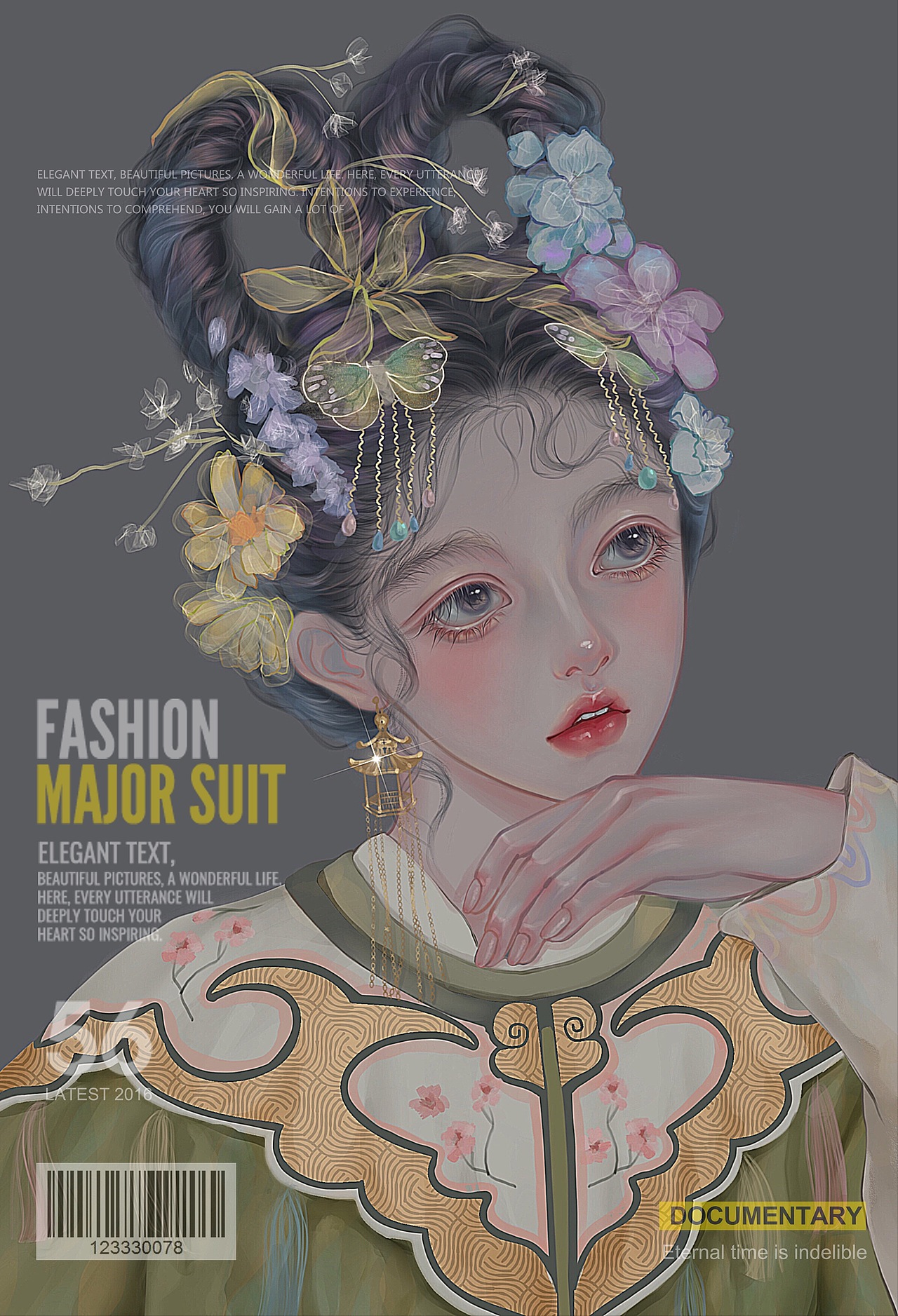 绝美古风头像插画