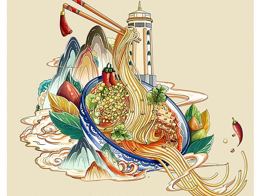 面食插画