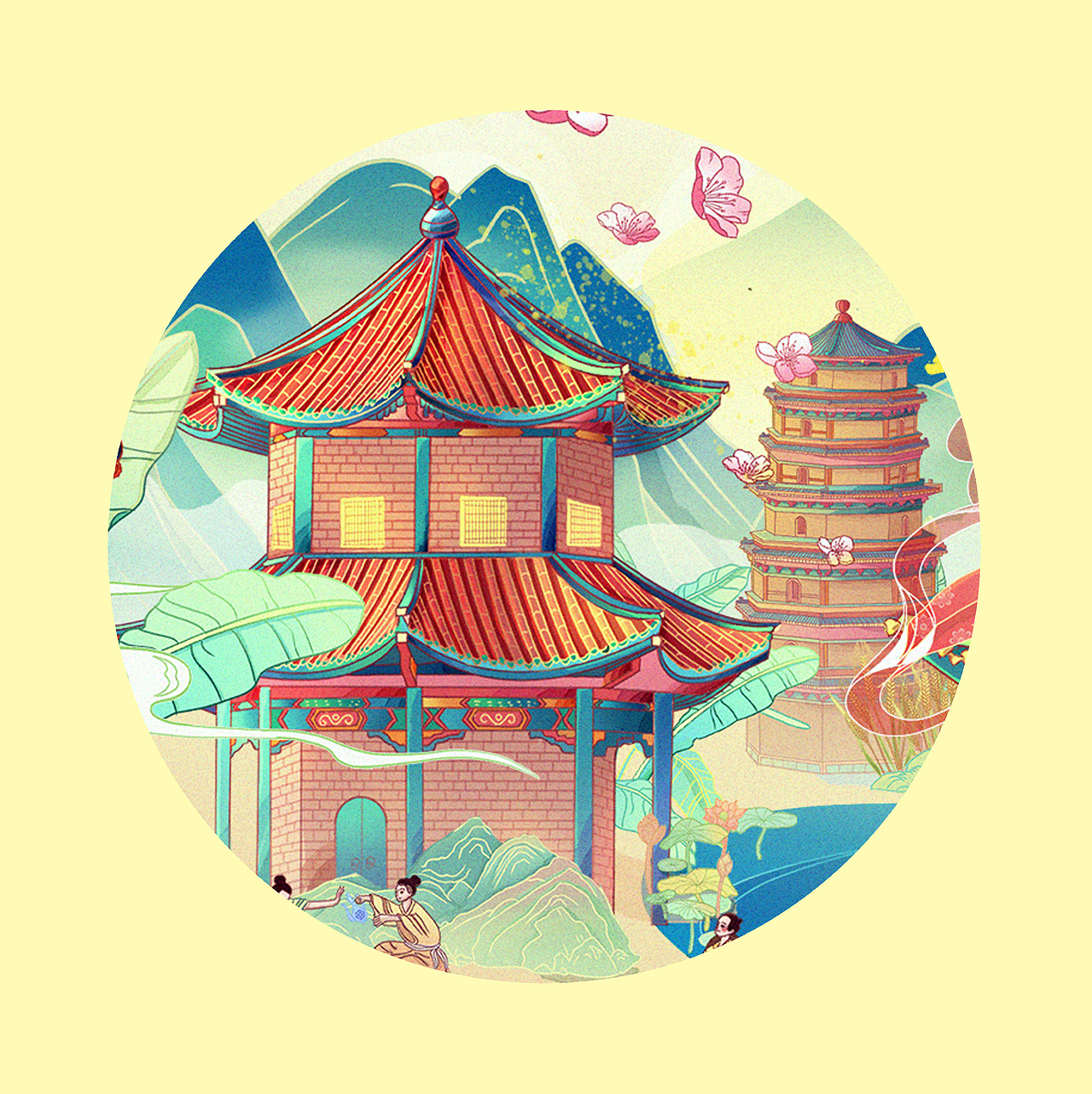 《酒》·长卷·国潮插画(图ZMjc0NDUyOTAw) - 商业插画 - 站酷设计师三川绘社原创素材 - 站酷ZCOOL