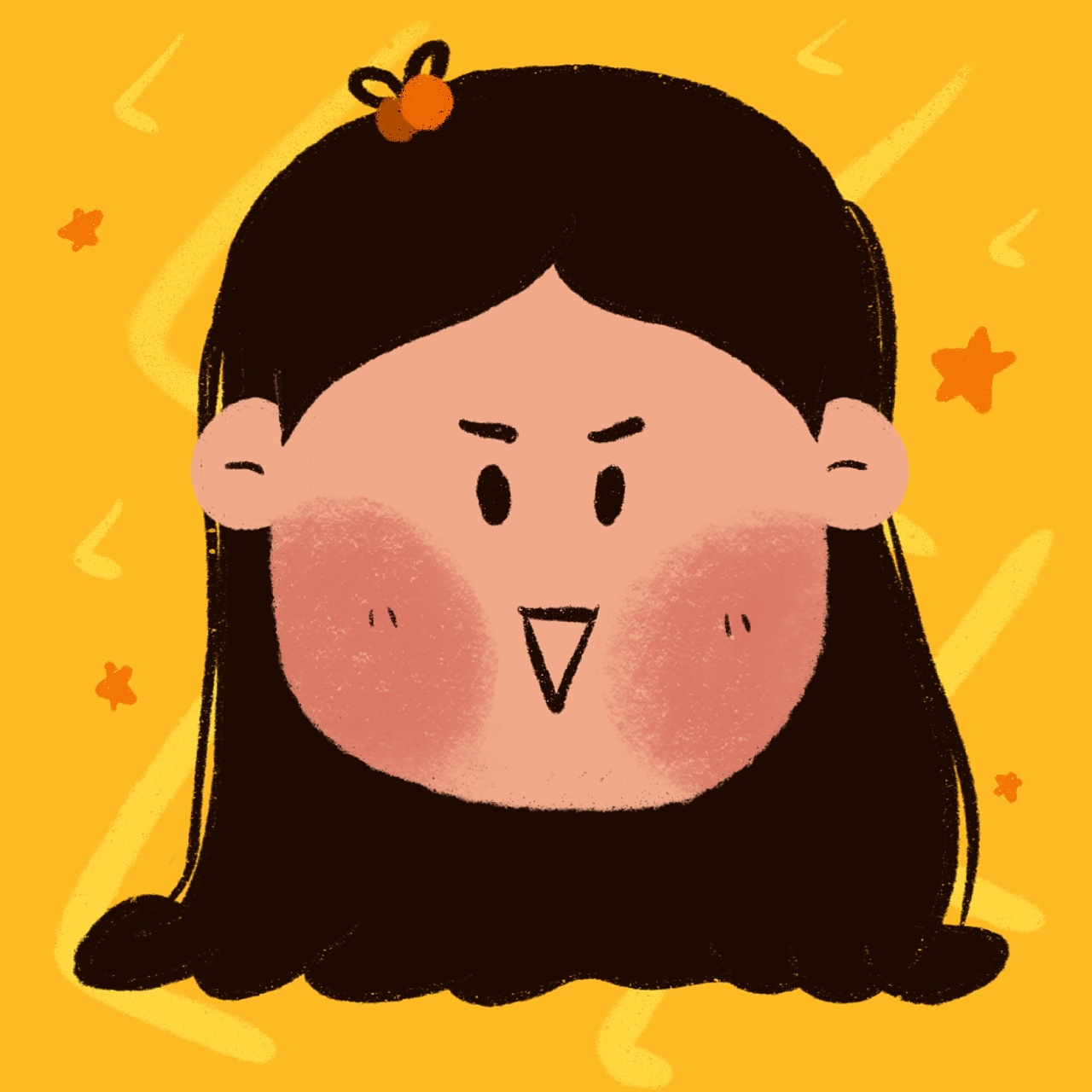 微信头像板绘|插画|创作习作|沈花花哈哈嘻嘻 - 原创作品 - 站酷