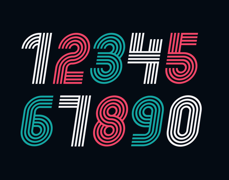 复古风格数字|平面|字体/字形|仓鼠球 - 原创作品 - 站酷 (zcool)