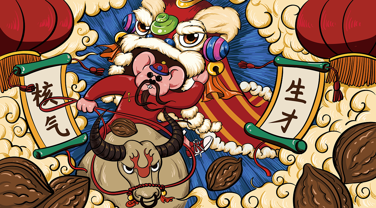 国潮风格插画案例|插画|商业插画|自由插画师口口子 - 原创作品