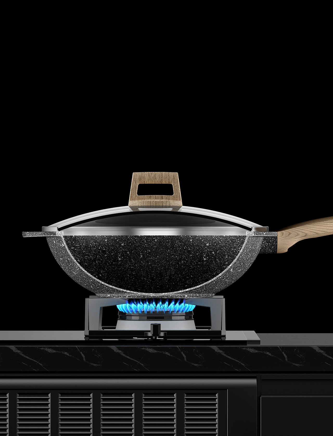 麥飯石鍋詳情 建模渲染 拍照修圖 廚房電器用品（圖ZMjI0MTEyMDEy） - 電商 - 站酷設(shè)計(jì)師魔創(chuàng)視覺_渲染師原創(chuàng)素材 - 站酷ZCOOL