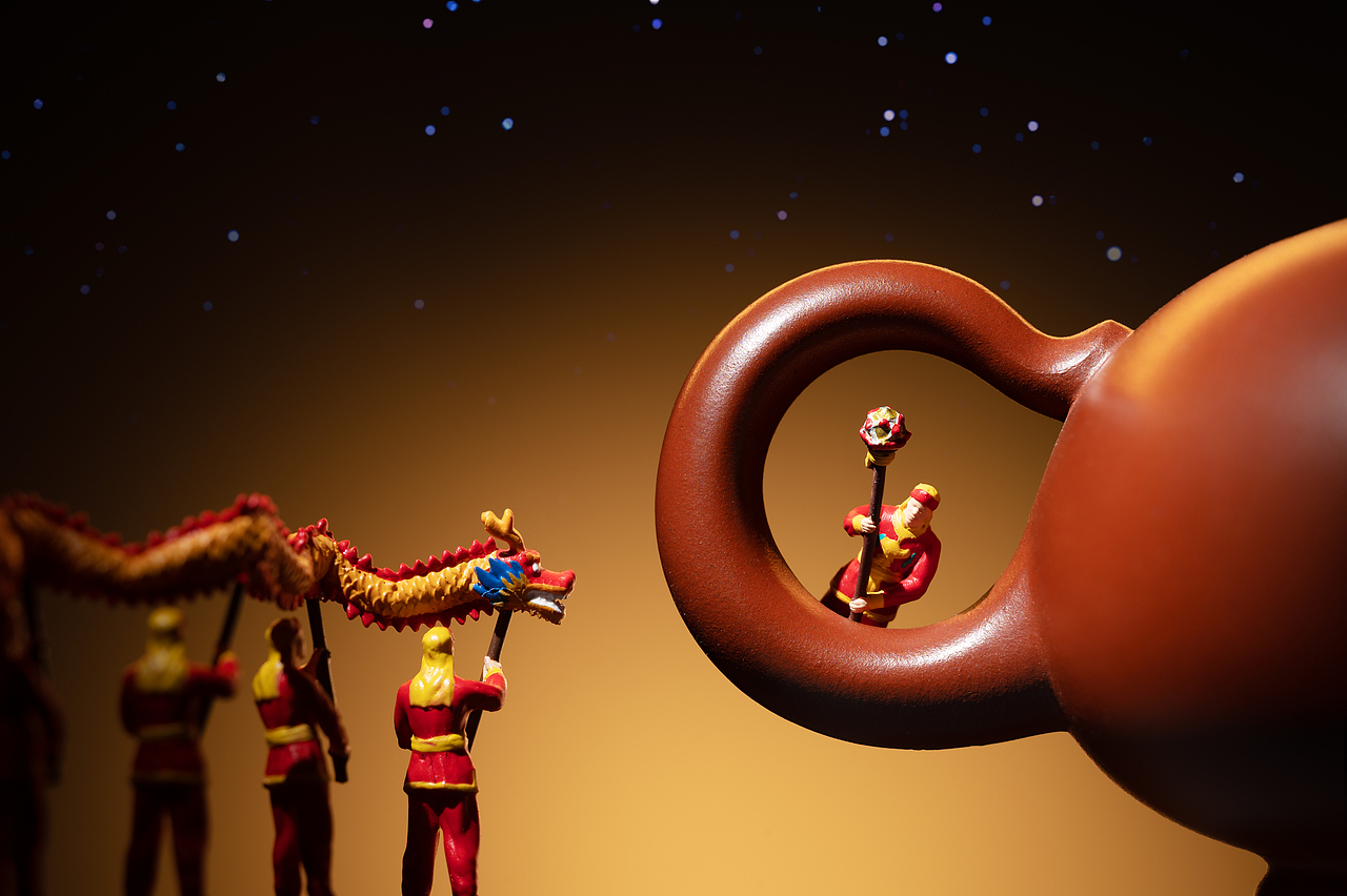 茶器拍摄 虬龙壶 潮州手拉壶 紫砂壶