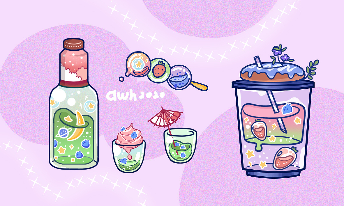 q版小涂鸦-充满遐想的食物