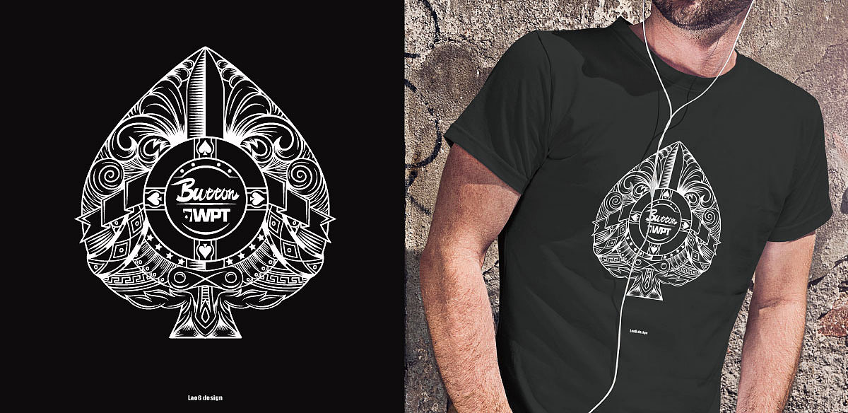 WPT世界扑克巡回赛 T恤设计（图ZNjU1MzMxMTI=） - 新锐潮流插画 - 站酷设计师刘老六原创素材 - 站酷ZCOOL