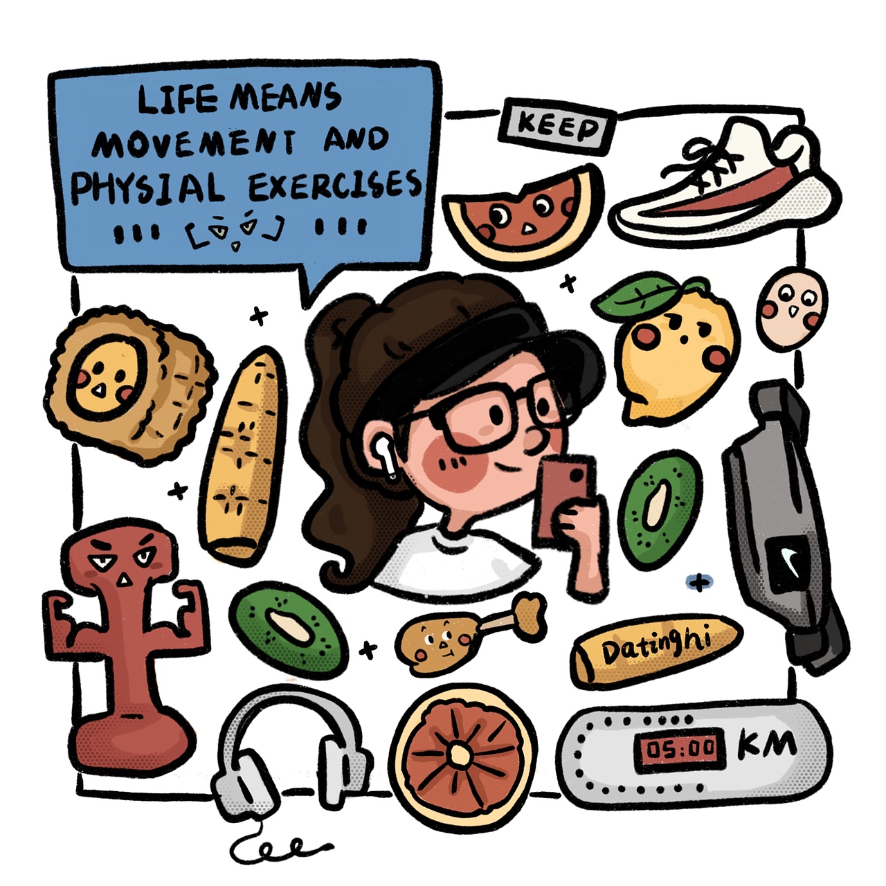 原创手帐风插画