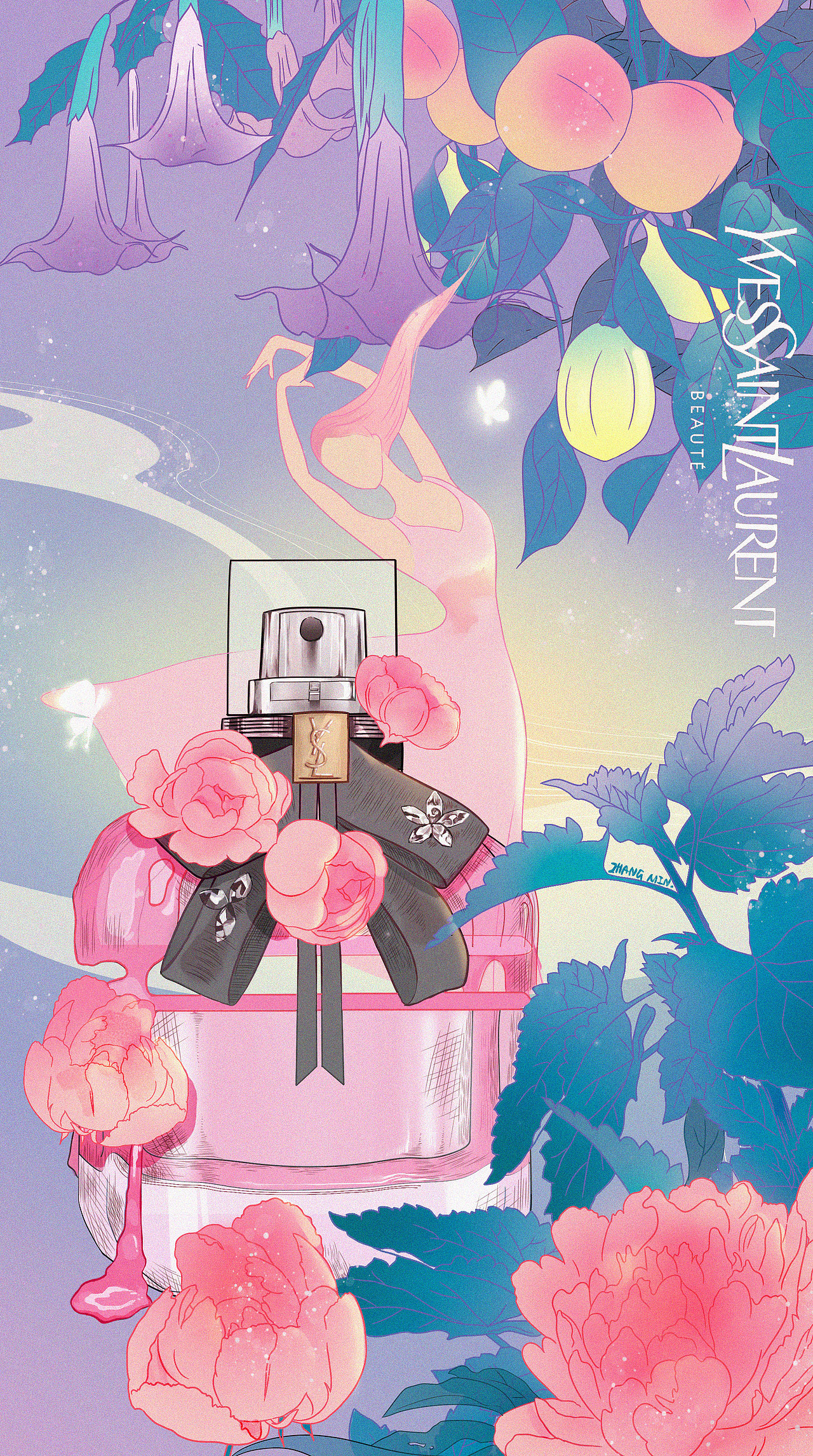 ysl香水商业插画练习