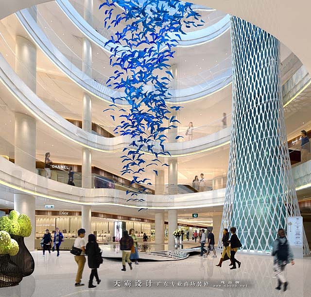 供西安商场装修客户参考的大型商场装修设计效果图