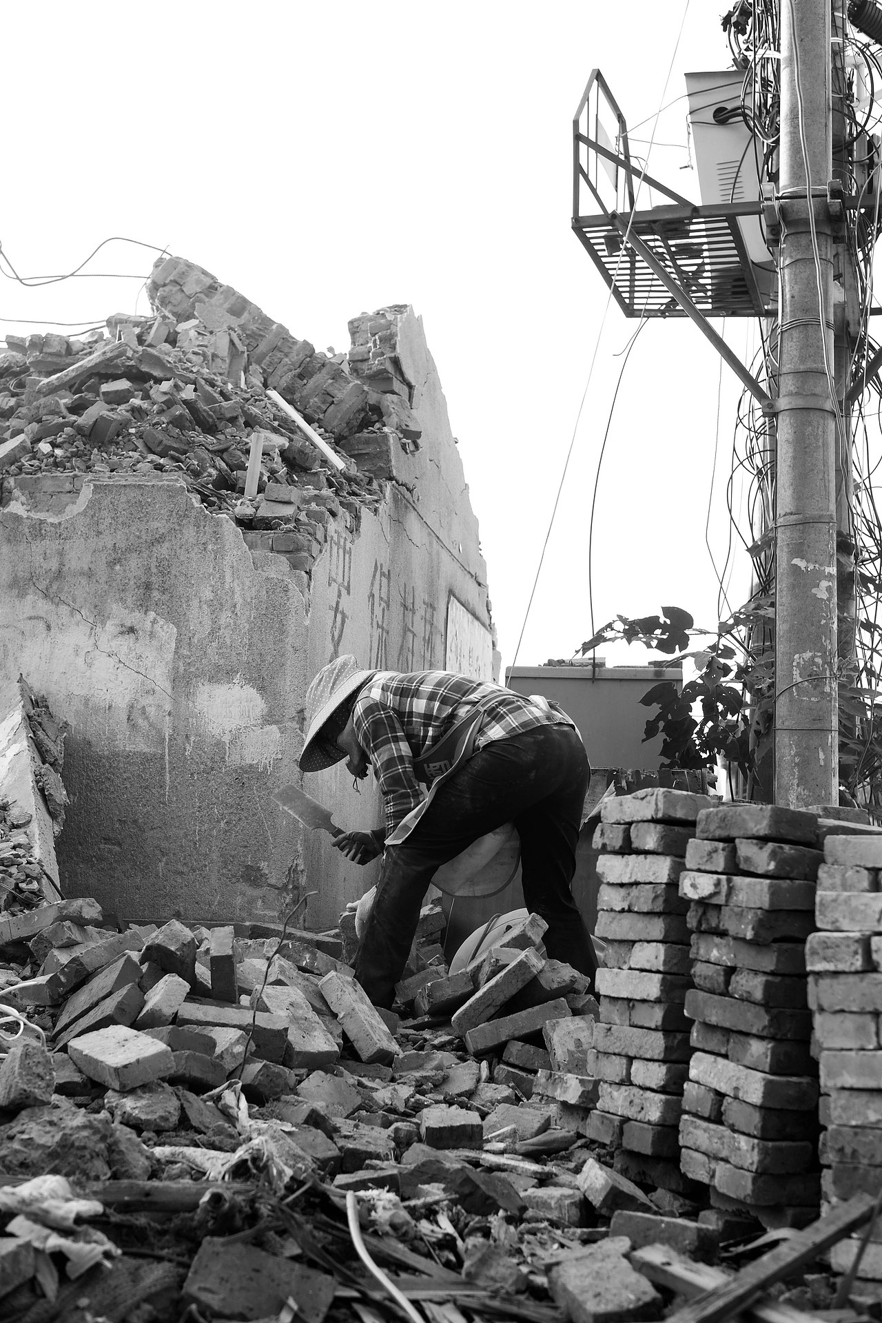 老余杭的直街在拆迁