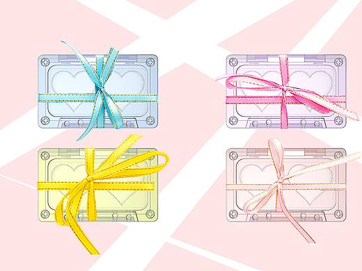 那些柔弱的时光都在这里了：卡带透明眼影盒