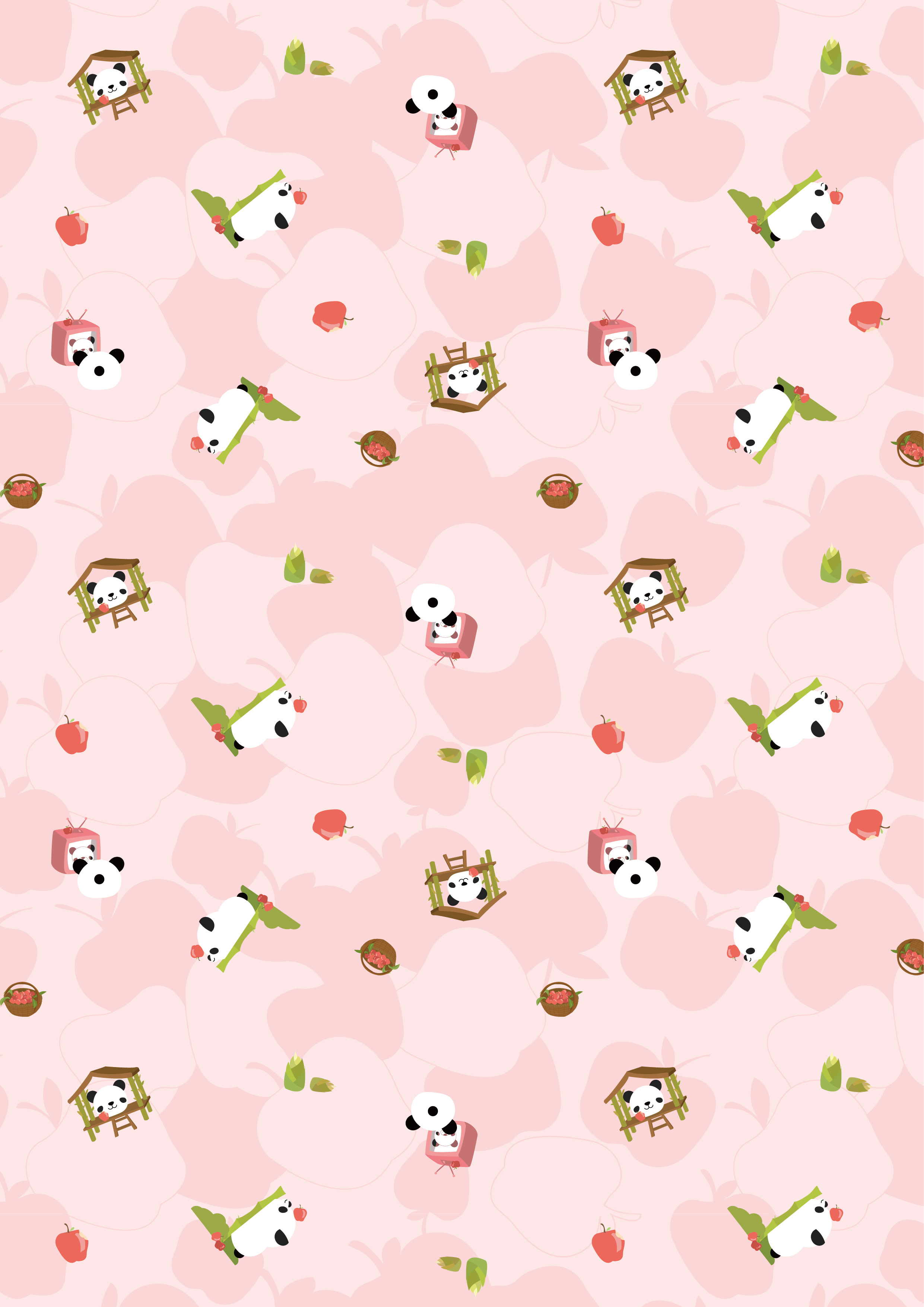 pahoer平铺图--熊猫