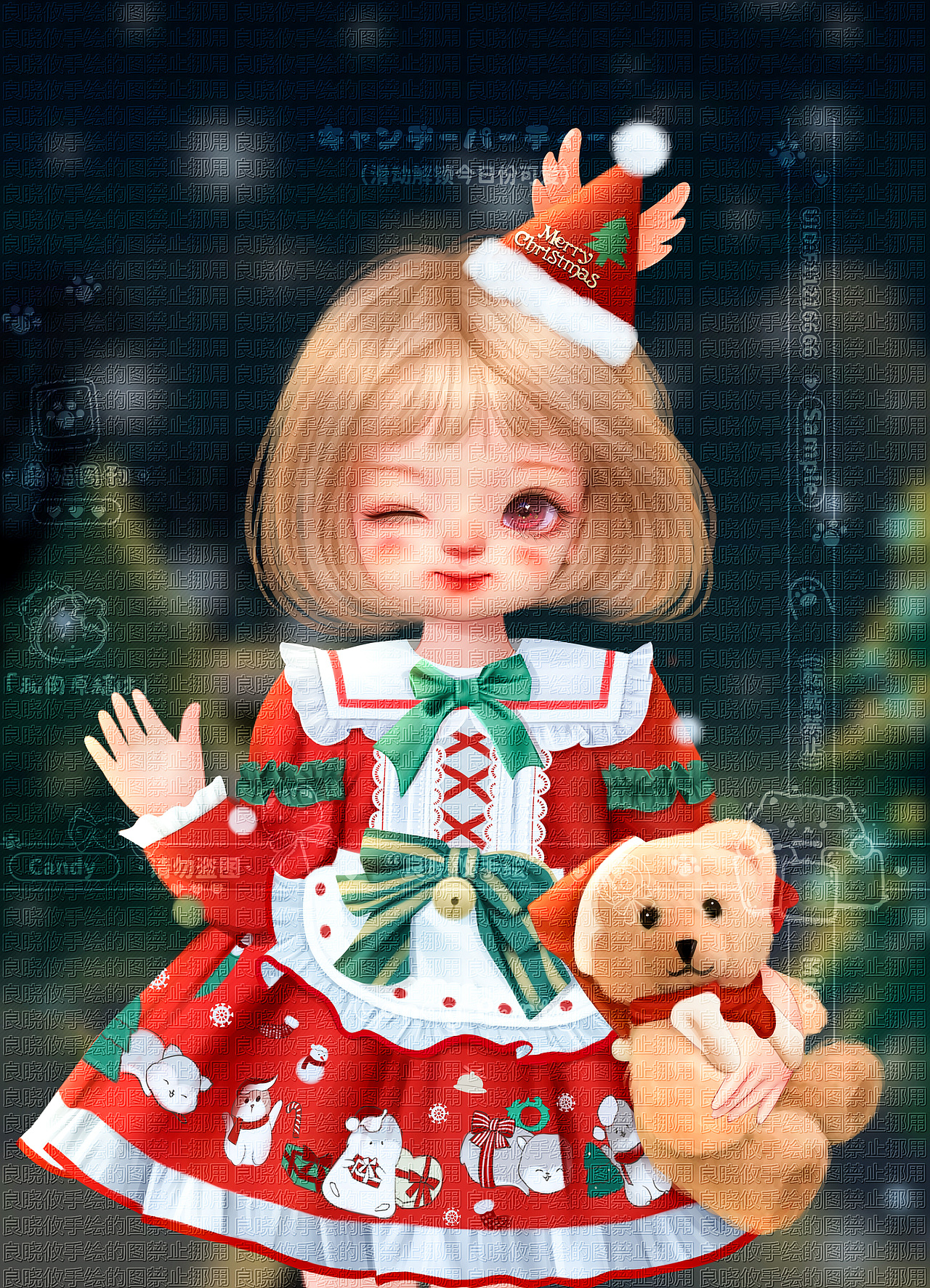 bjd娃娃手绘|圣诞小可爱们