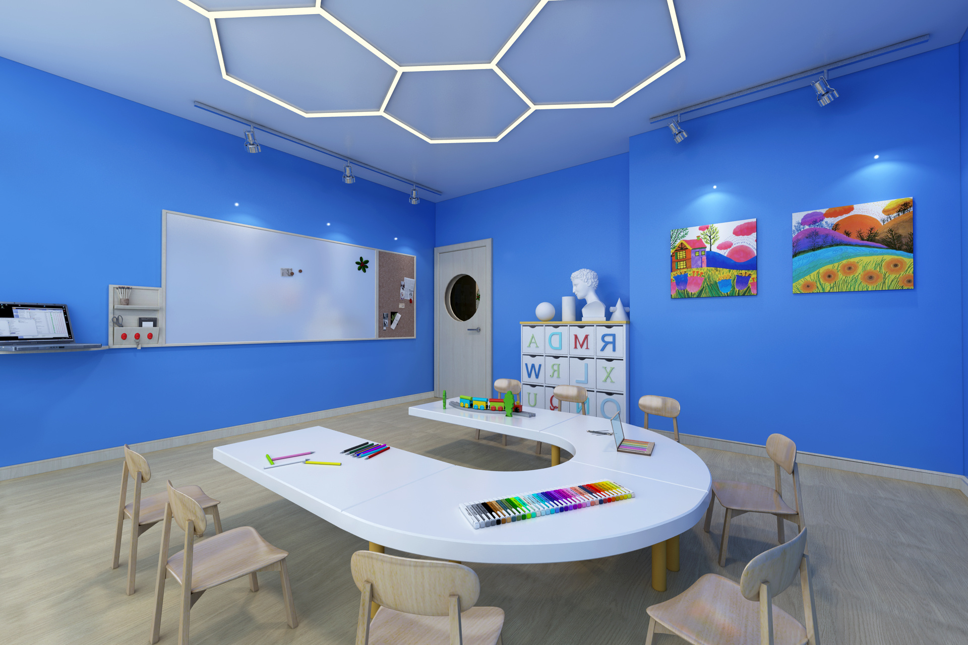 成都市第三十八幼儿园美术室空间设计|空间|室内设计|晨野设计 - 原创作品 - 站酷 (ZCOOL)