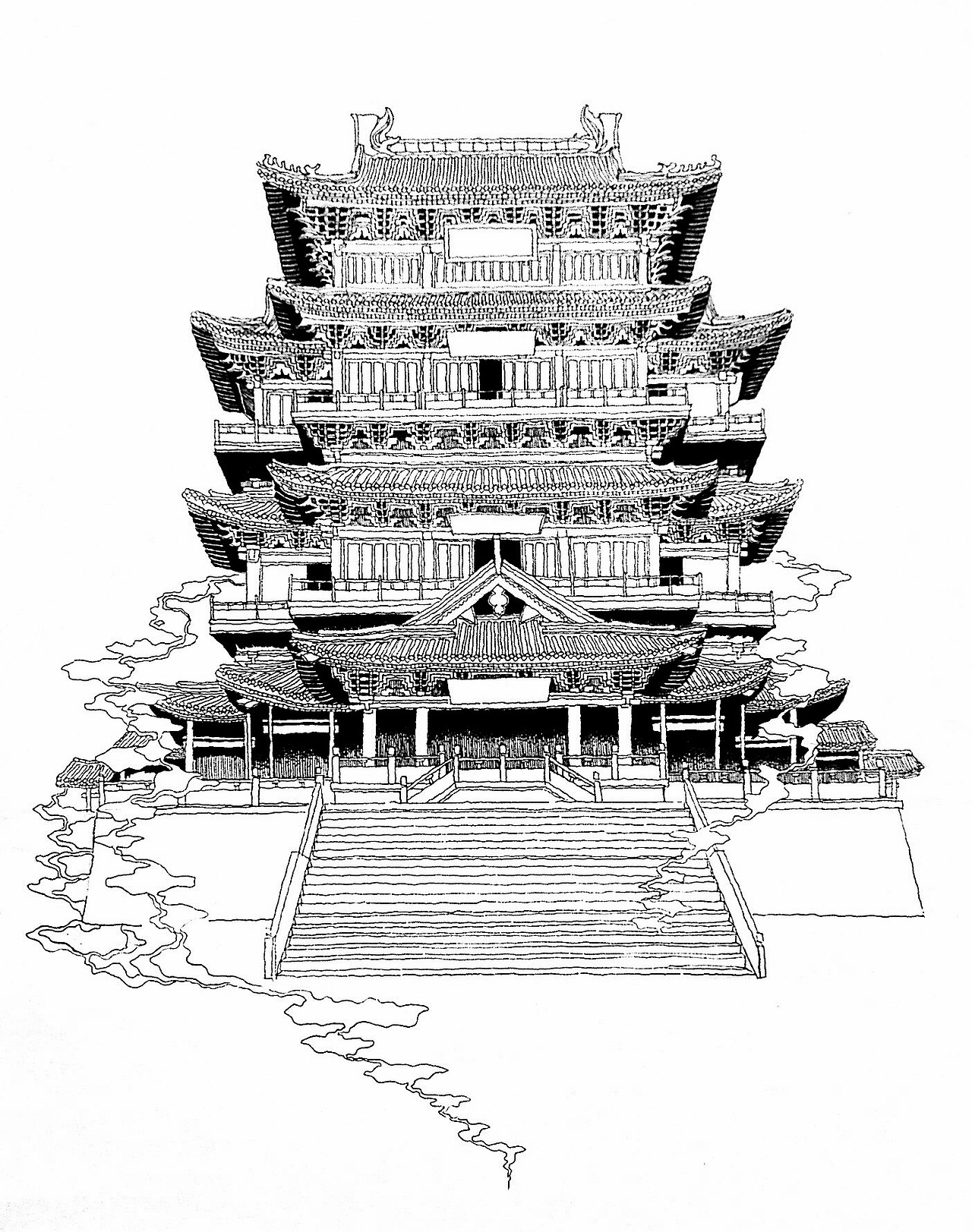 【笔尖上的亭台楼阁】（图ZMTc0MjIyNDQ0） - 绘本 - 站酷设计师虎行风捷原创素材 - 站酷ZCOOL