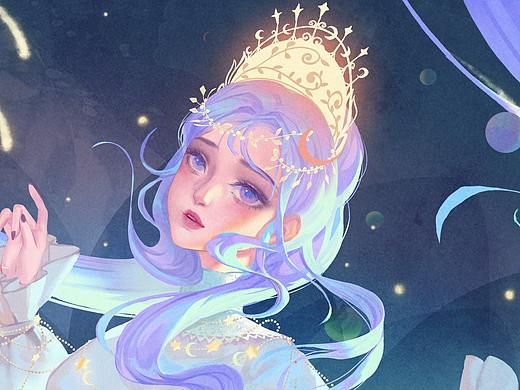 星月女神（個(gè)人主頁-ZNTE5OTcxNjQ=） - 商業(yè)插畫 - 站酷設(shè)計(jì)師李子蘿蘿原創(chuàng)素材 - 站酷ZCOOL