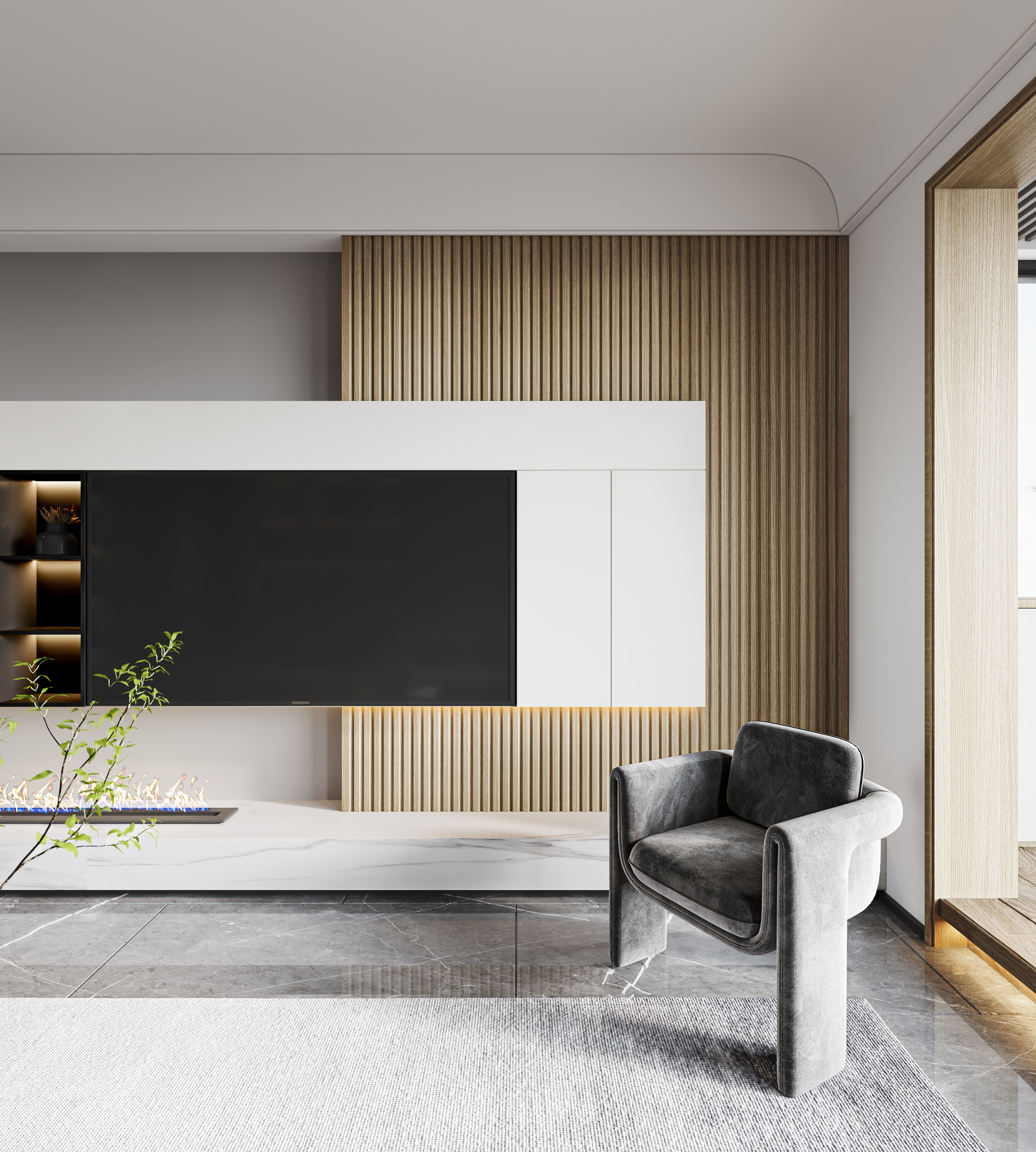 现代风格客厅渲染