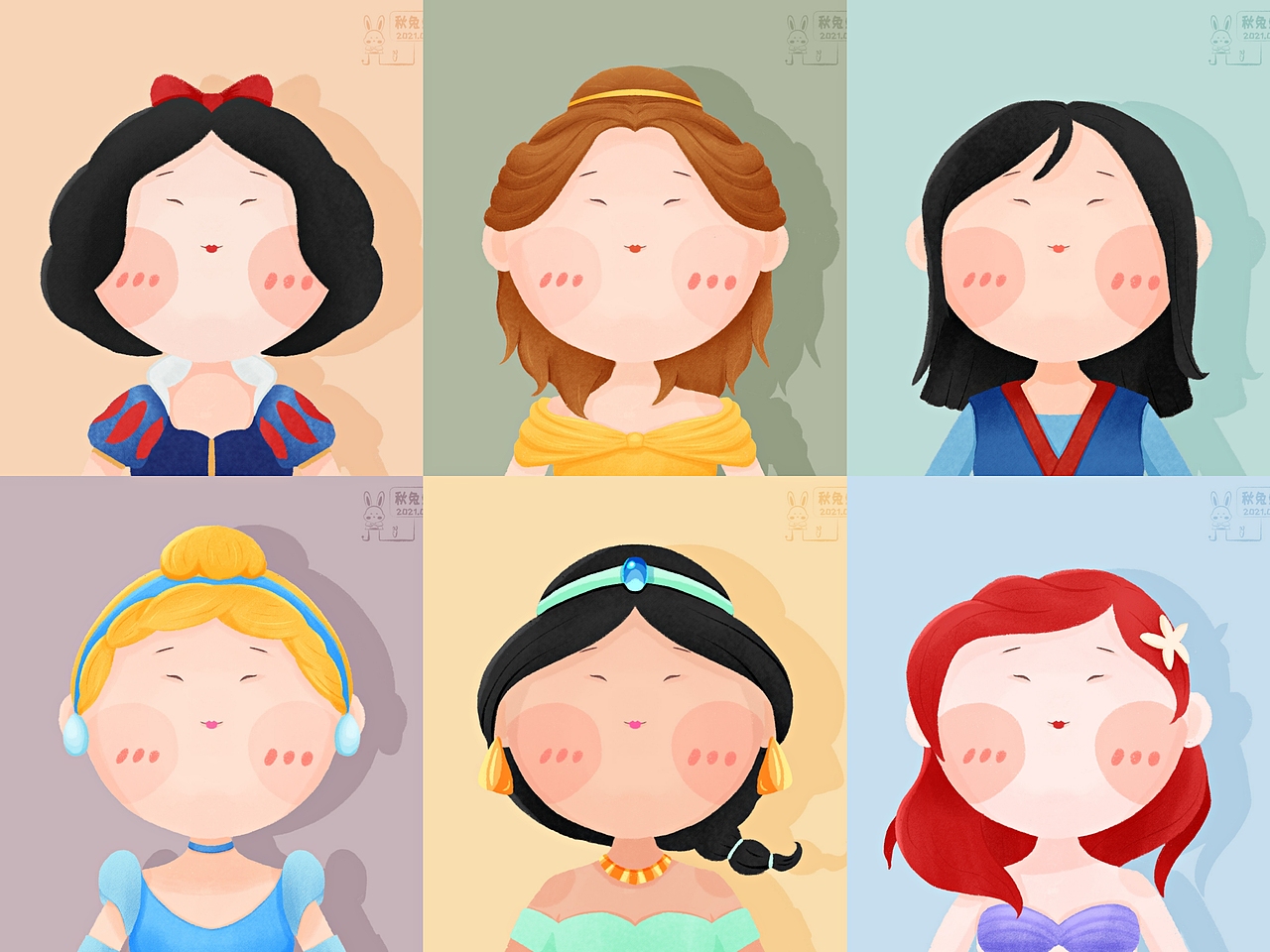 迪斯尼公主(大脸系列)