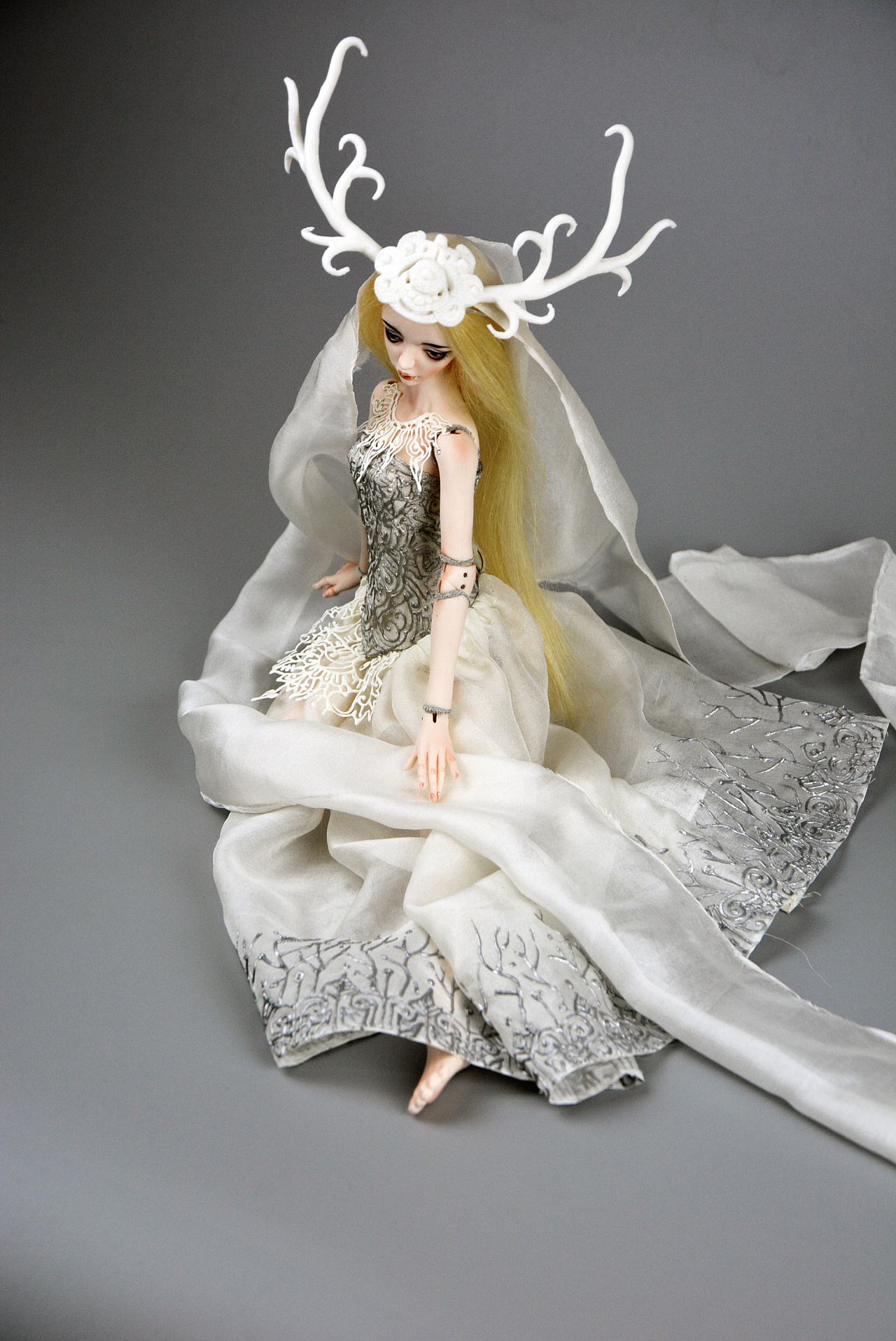 【自制教程】陶瓷34厘米bjd女娃 陶瓷人偶