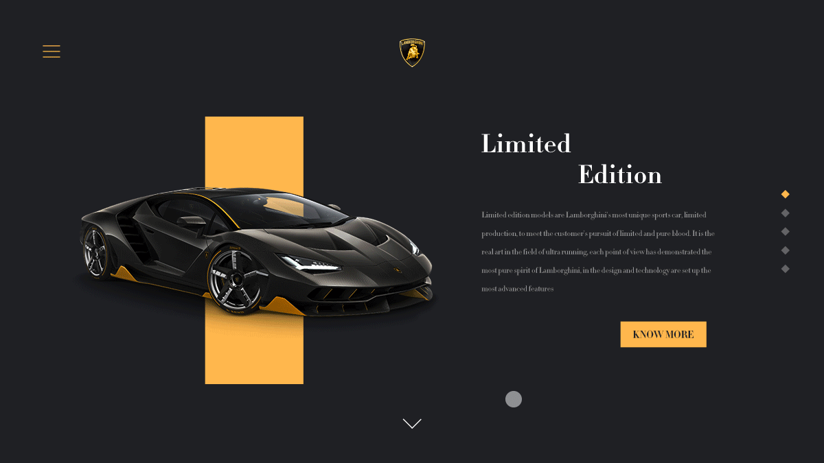 WEB DESIGN LANBORGHINI（图ZNzI4NTU0ODg=） - 其他网页 - 站酷设计师Endeavors原创素材 - 站酷ZCOOL