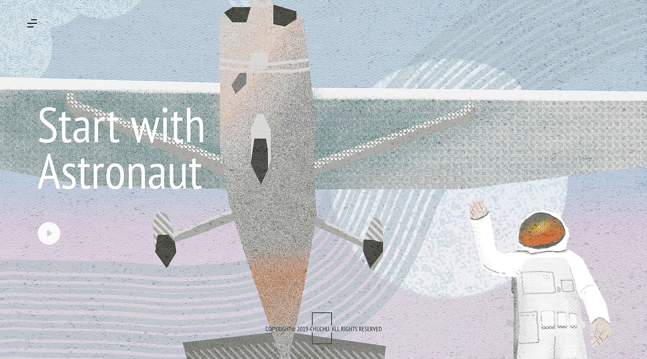 「插画作品」宇航员的引力梦