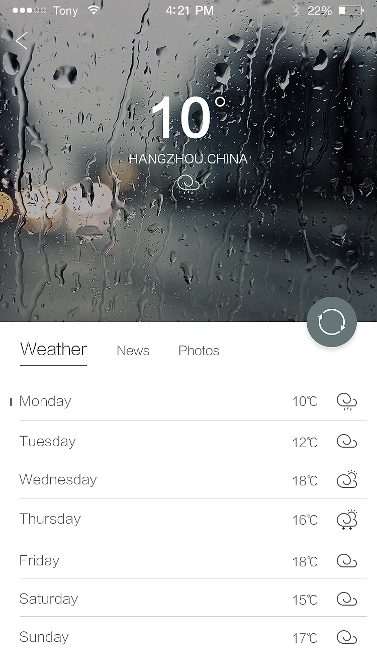 天氣APP（圖ZNDI0NDkwNTY=） - APP界面 - 站酷設(shè)計師Jie_Cai原創(chuàng)素材 - 站酷ZCOOL